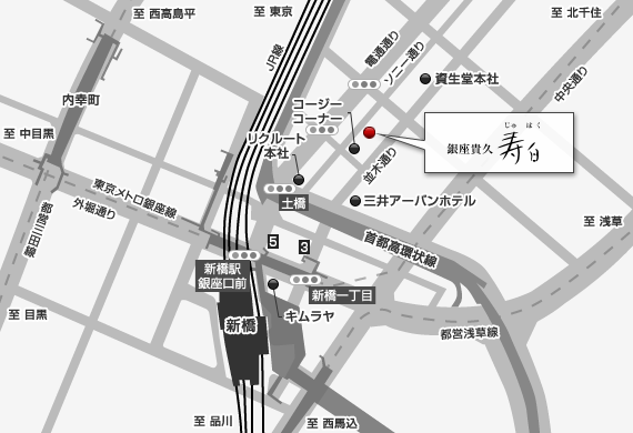 九段下「寿白」 アクセスマップ